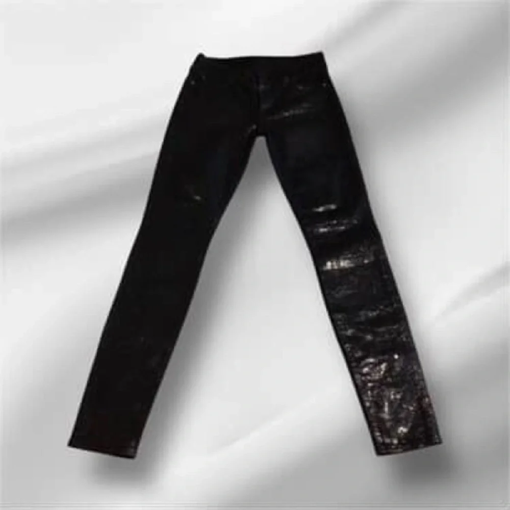 7 For All Mankind Glossy Black Pants